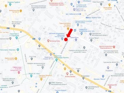 Scrolller, Scroll  in Zhytomyr, 2.3x3.14  Kocergi st. - st. Rihtera, bila "Ditacogo Svitu", Zitn'ogo rinku - 446472 scheme