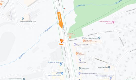 Video Billboard A in Kharkiv Nauki av. (byvs. Lenina av.), 25 / Minskaa st., levaa. Prajs za translaciu rolika dlit 8 sek 60 raz/cas. - 291497 scheme