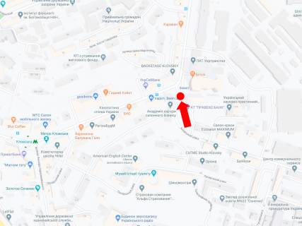 Citylight  in Kyiv, 1.8x1.2  Klovs'kij Uzviz 9/2 - st. Mecnikova, na svitlofori, v storonu st. Mecnikova scheme