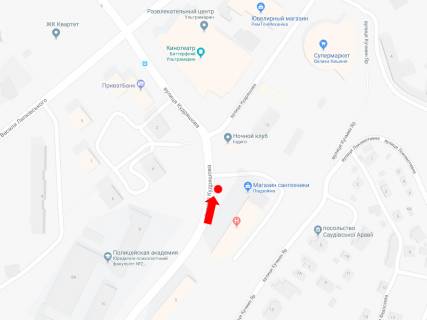 Scrolller, Scroll A in Kyiv, 2.3x3.14  Kudrasova st., 3, "Ul'tramarin", klub "Indigo", supermarket "Velika Kisena", v bik Lipkivs'kogo st. (kol. Uric'kogo st.) - 469955 scheme