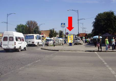 Citylight A in Kam'yanets-Podilsky, 1.8x1.2  Knaziv Koriatoviciv st. / Grusevs'kogo av., bila "Torgovogo centru" Photo 1