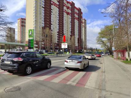 Billboard  in Kyiv, 2.3x3.14  Brozka st. (kolis. Kirovograds'ka st.), 21, bila AZS "Okko", v bik av. Lobanovs'kogo (kolis. Cervonozoranij av.) Photo 1