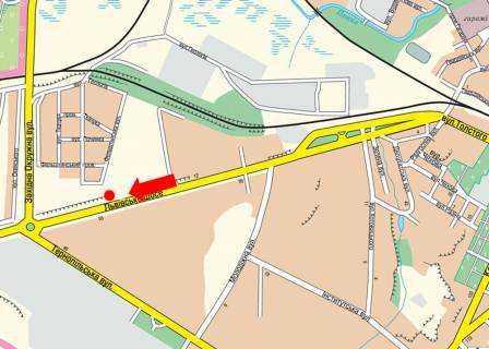 Billboard A in Khmelnitsky, 3x6  L'vivs'ke sose, 55, navproti, v bik m. L'vova scheme