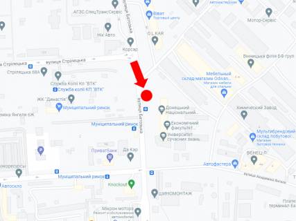 Billboard  in Vinnytsia, 3x6  Batoz'ka st. (kol. Kirova st.) - st. Angela, kolo supermarketu "Epicentr", v centr scheme