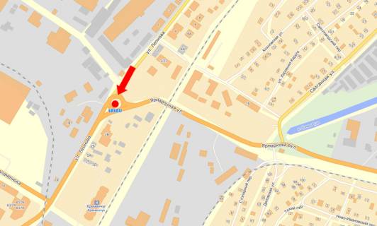 Billboard A in Kremenchuk, 3x6  Leonova st. / Armarkova st. scheme