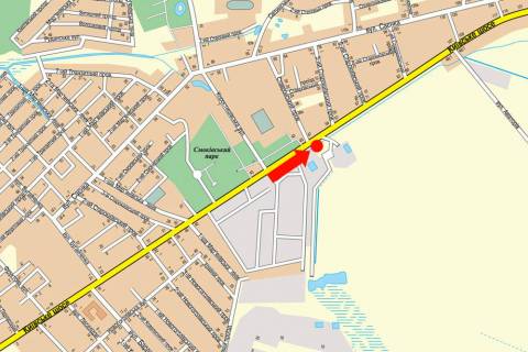 Billboard  in Zhytomyr, 3x6  Kiivs'ke sose, bila AZS "OV", viizd z mista scheme