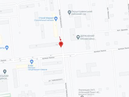 Billboard A in Pershotravensk, 6х3  smt Persotravens'k, st. Cajkovs'kogo poblizu zitlovogo budinku 18 ( st. Sahtars'koi Slavi ) scheme