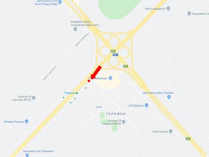 Billboard  in Kyiv, 3x6  Gluskova av., 25, bila TRC "Magellan", st.m. "Teremki", z centru scheme