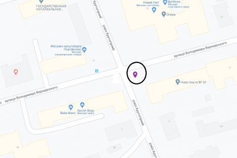 Scrolller, Scroll A in Dnipro (Dnipropetrovsk), 3.14х2.32  st. V. Vernads'kogo (Dzerzins'kogo), bila bud. 10, bila svitlofora - 169203 scheme