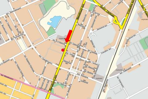 Billboard A in Uzhgorod, 3x6  Minajs'ka st., 28, bila magazinu "Osetia" scheme