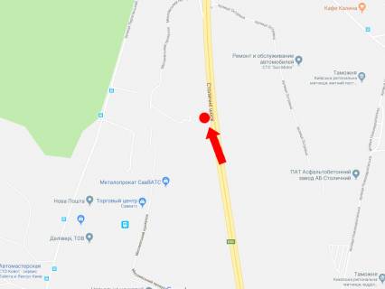 Billboard B in Kyiv, 3x6  Stolicne sose - prost. Ohots'kij, v bik av. Nauki, centru scheme