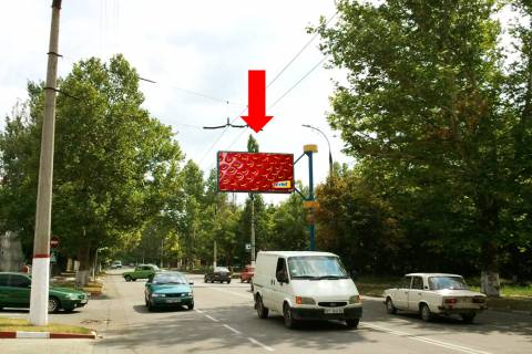Billboard A in Kherson, 3x6  Kulika st. / Tiraspol's'ka st., bila AZS "Lukojl" (flazok) Photo 1