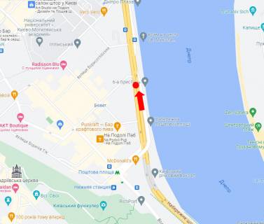 Video Billboard A in Kyiv, 1.8x1.2  Naberezno-Hresatic'ka st., 13-15-17, na r/p, (4-1), u bik Gavans'kogo mostu - 483893 scheme