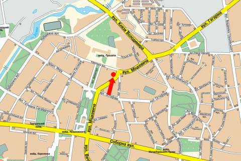 Citylight  in Rivne, 1.8x1.2  Mickevica st., 3, v bik Kavkaz'koi st. scheme