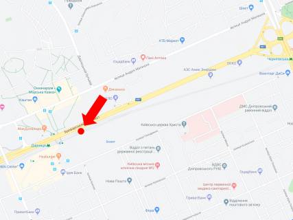 Prismatron, Prism B in Kyiv, 6x3  Brovars'kij av., 400m vid mostu po Budivel'nikiv st., v bik st. m. "Livoberezna" - 228613 scheme