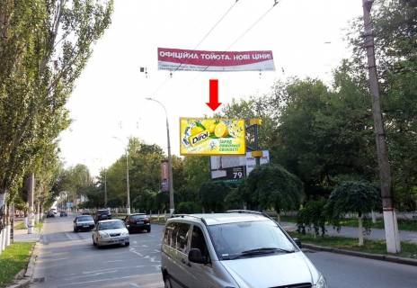 Billboard A in Kherson, 3x6  Perekops'ka st. / Tekstil'nikiv av., bila parku "Pridniprovs'kij" (flazok) Photo 1