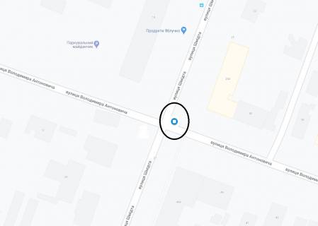 Billboard A in Dnipro (Dnipropetrovsk), 6х3  st. Volodimira Antonovica - st. Smidta, na svitlofori scheme