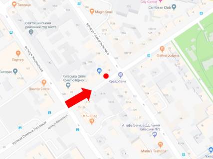 Citylight  in Kyiv, 1.8x1.2  Petluri st., 18 / st. Saksagans'kogo, v bik bst. Sevcenko scheme