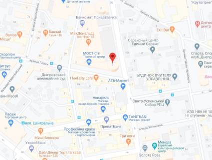 Video Billboard A in Dnipro (Dnipropetrovsk) Glinki st., 2, TC "Most siti", videoekran v central'nomu atriumi. Prajs za translaciu rolika 10sek, 1 vihid v 5 hvilin, c 10:00 do 22:00. Rozrahunki dla insih parametriv rozmisenna utocnujte u menedzera - 291146 scheme
