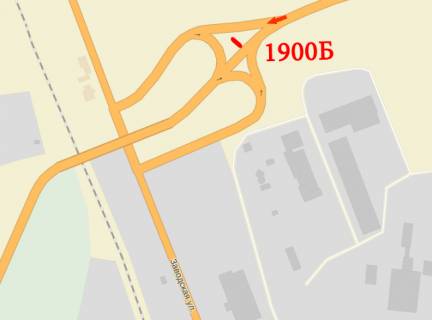 Billboard B in Severodonetsk Budivel'nikiv sose, v'izd v misto scheme