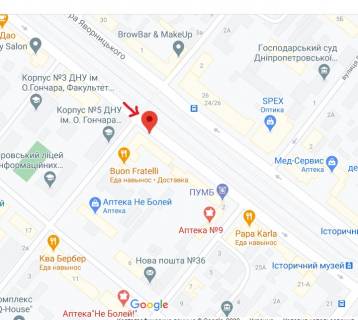 Citylight A in Dnipro (Dnipropetrovsk), 1.2х1.8  prosp. Dmitra Avornic'kogo v rajoni bud. 33 scheme