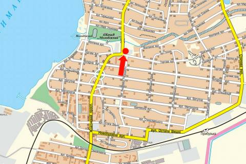 Billboard  in Mykolaiv, 3x6  Bogoavlens'kij av. (kol. Zovtnevij av.) / Torgova st., bila parku "Molodiznij", v centr scheme