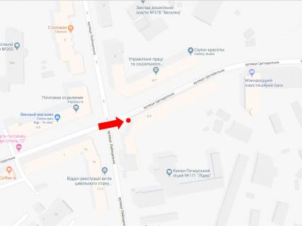 Citylight A in Kyiv, 1.8x1.2  Citadel'na st., 5/9 - st. Lejpciz'ka, v storonu st. Lavrs'ka scheme