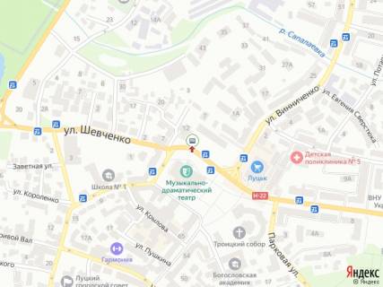 Video Billboard A in Lutsk Slovac'kogo st., 2 - 398526 scheme