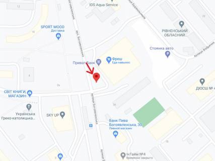 Billboard B in Rivne Bogoavlens'ka st. (kolis. Cernaka st.), 40 scheme