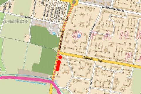 Billboard A in Lviv, 3x6  Kul'parkivs'ka st., 145, v centr, bila TRC "Victoria Gardens" scheme