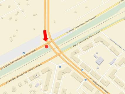 Prismatron, Prism A in Zaporizhzhya, 3x6  Metalurgiv av., v bik Peremogi st., na svitlofori, pered z/d mostom - 75083 scheme