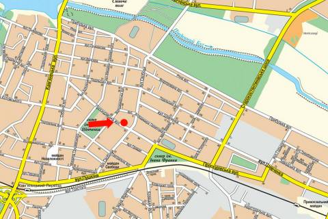 Citylight  in Khmelnitsky, 1.8x1.2  Proskurivs'ka st., 53, bila CUMu, "Budinku oficeriv" scheme