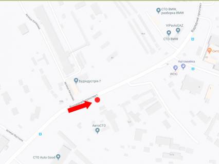 Billboard A in Kyiv, 3x6  Vidradnij av., 107, v centr scheme