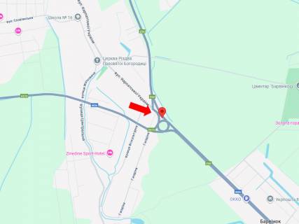 Billboard A in Uzhgorod, 3x6  Виїзд з м. Ужгород, в сторону Мукачево, роздільник, права scheme