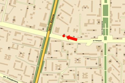 Citylight  in Vinnytsia, 1.8x1.2  Kelec'ka st., 78, v storonu Unosti av. scheme