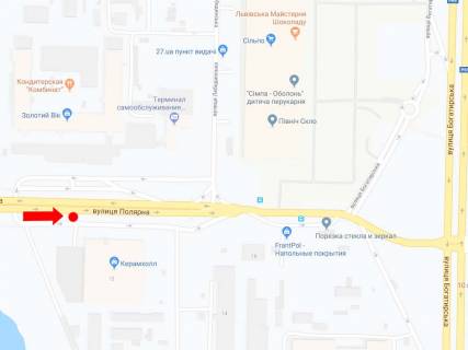 Prismatron, Prism A in Kyiv, 3x6  Polarna st., 12, na mostu, v storonu supermarketiv "Epicentr", "Sil'po", st. Bogatirs'kij - 184906 scheme