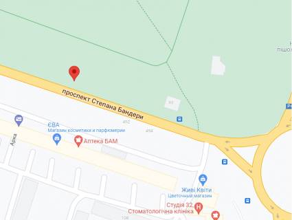 Billboard B in Ternopil, 3x6  Banderi st., 96 - Konoval'ca st. scheme