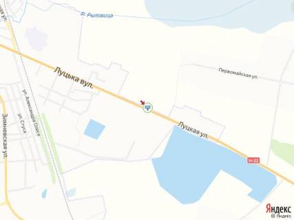 Billboard A in Volodymyr-Volinsky Luc'ka st., pered AZS "WOG", cukrovij zavod, z centru scheme