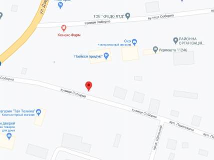 Video Billboard A in Baranivka Soborna st., 2-A, apteka "Koneks", prajs za rolik 10 sek 1 vihid/5 hvilin, na dvostoronn'omu ekrani, vid 144 vihodiv na den'. Rozrahunok dla insih parametriv translacii utocnujte u menedzera. - 301208 scheme