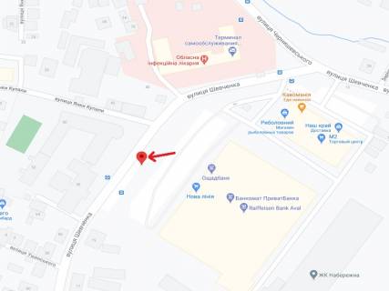 Billboard B in Lutsk Sevcenko st., 13B, v storonu ucilisa kul'turi i mistectv scheme