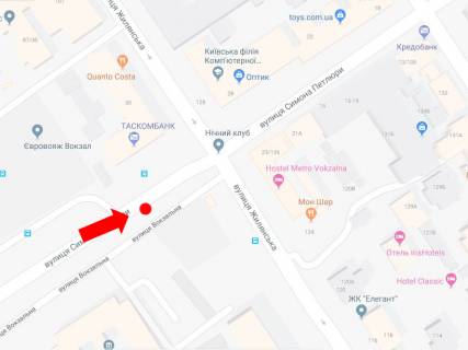 Citylight  in Kyiv, 1.8x1.2  Petluri st. (kolis. st. Kominternu) navproti 30, v storonu st. Saksagans'kogo scheme