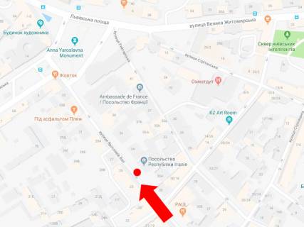 Citylight  in Kyiv, 1.8x1.2  Aroslaviv Val st., 32, v storonu L'vivs'koi pl. scheme