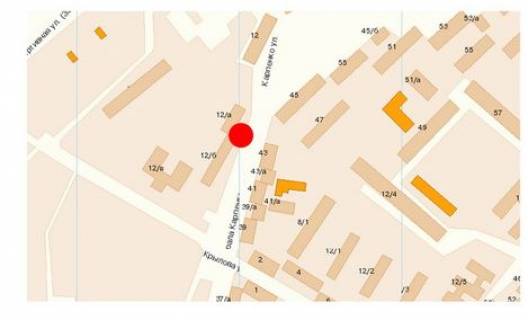 Billboard A in Mykolaiv Karpenko st., 12A, navproti Privatbanku scheme