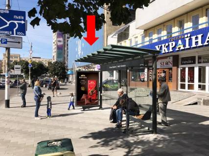 Citylight  in Zhytomyr, 1.8x1.2  Kiivs'ka st., 3, zupinka "Gotel'" Ukraina ", v storonu Sobornoi pl. Photo 1