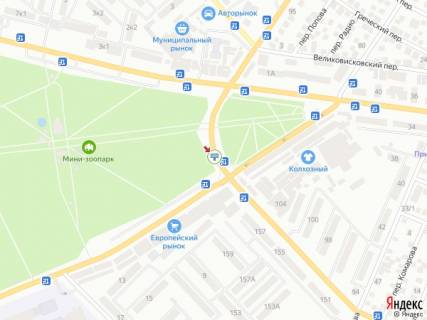 Billboard B in Kropyvnytskyi (Kirovograd), 6x3  Anovs'kogo st.-Geroiv Ukraini st. (Geroiv Stalingrada st.), (ATB-market, AZS "WOG"), v napramku st.Komarova scheme