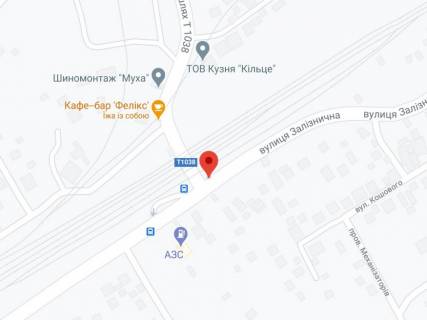 Billboard B in Kalinovka (Vinnytsia region) Zaliznicna st. - avtoslah T 1038 scheme