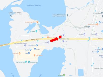 Billboard B in Kyiv, 3x6  Suhevica av. (kolis. Vatutina av.) 5, bila AZS "Okko", navproti TRC Sky mall, v storonu bst. Perova scheme