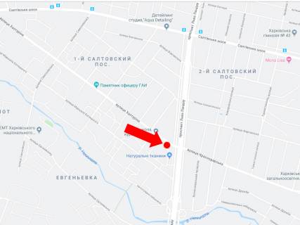 Billboard  in Kharkiv, 3x6  Halturina st. - av. Landau, v bik av. Landau scheme