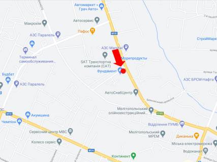 Billboard  in Melitopol, 3x6  Frunze st. / Gor'kogo st., bila Silikatnogo zavodu scheme