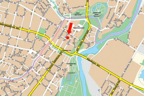 Citylight  in Sumi, 1.8x1.2  Voskresens'ka st. (kol. Frunze st.), 12 / Terezova st. scheme